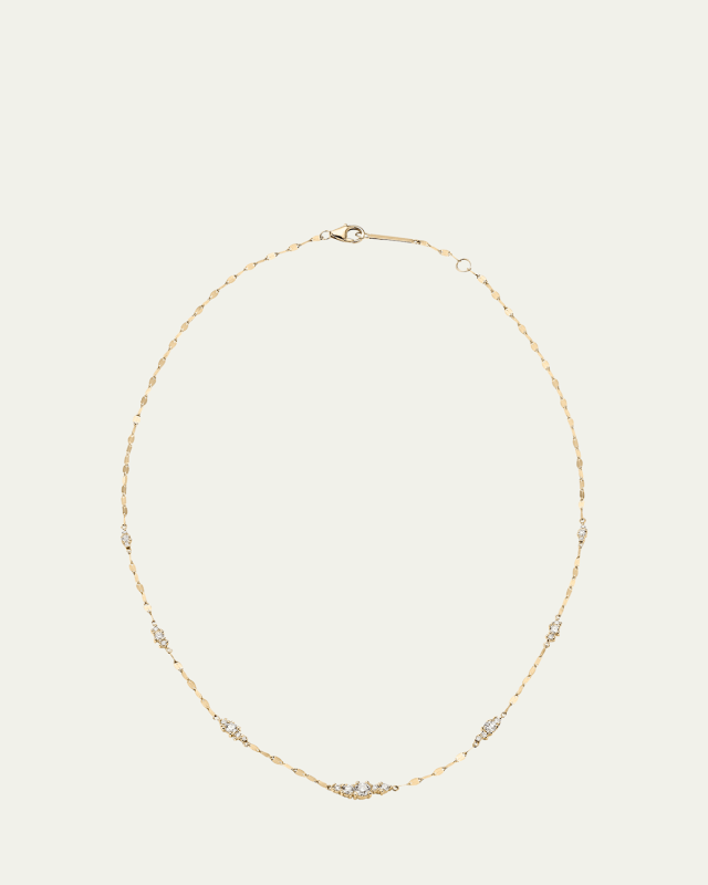 Solo Cluster Ombre Necklace with Diamonds